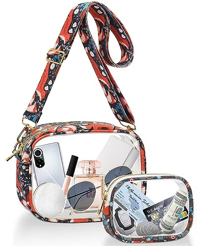 KETIEE Clear Crossbody Bag, Stadium Approved Clear Purse Bag for Concerts Sports Events Festivals | Amazon (US)