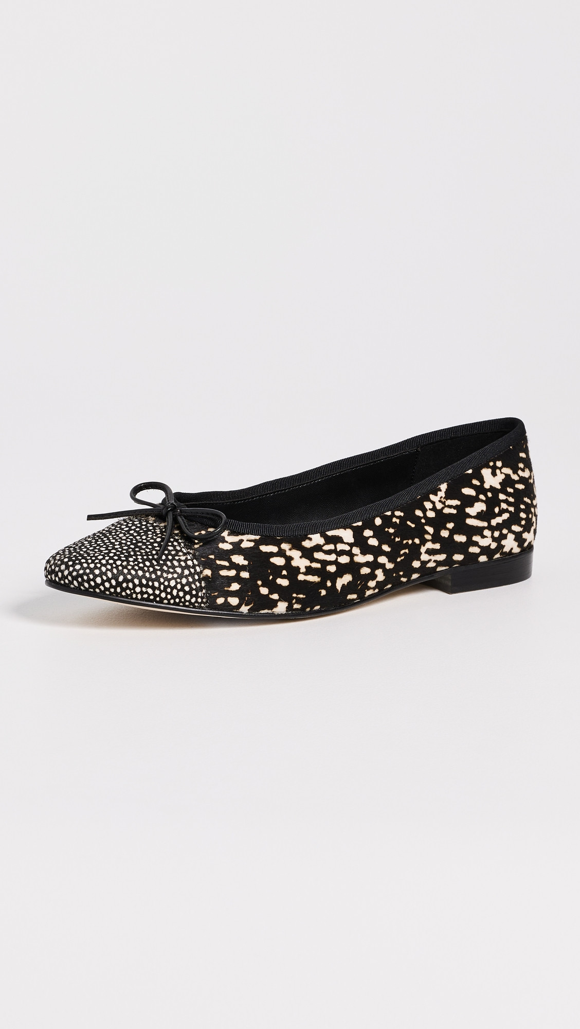 Jeffrey Campbell Arabesq Flats Black White Hair 9.5 | Shopbop