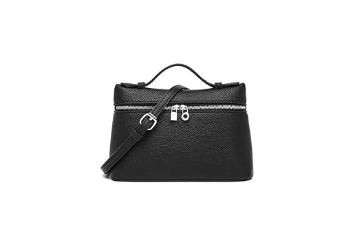 Afashor Fashion Top-Handle Bags for Women Soft Leather Shoulder Handbag Black | Amazon (US)