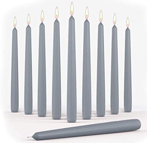 Amazon.com: Set of 10 Dinner Taper Candles 10 Inch Unscented Tall Dripless Candlesticks Bulk for ... | Amazon (US)