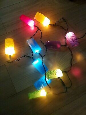 Vintage Blow Mold Tiki Head Camp RV Party String Lights 10 Count Retro Decor | eBay US