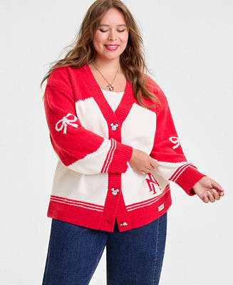 Disney | Macy's Plus Size Minnie Mouse Cardigan Embellished with Crystals by Swarovski®, Macy's ... | Macy's