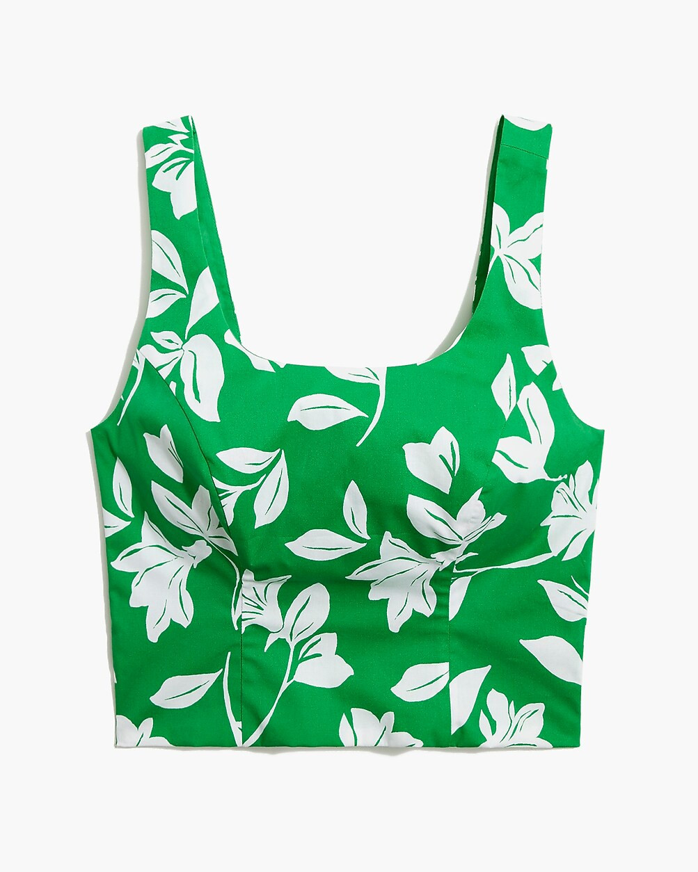 Smocked-back cropped tank top | J.Crew Factory