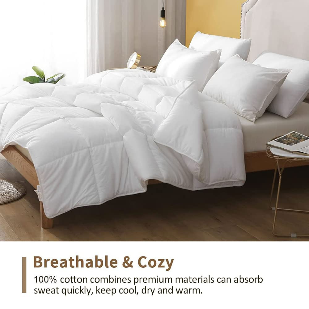 DWR 100% Cotton Fabric Covered Lightweight Down Alternative Comforter King, Ultra-Soft Skin-Frien... | Amazon (US)