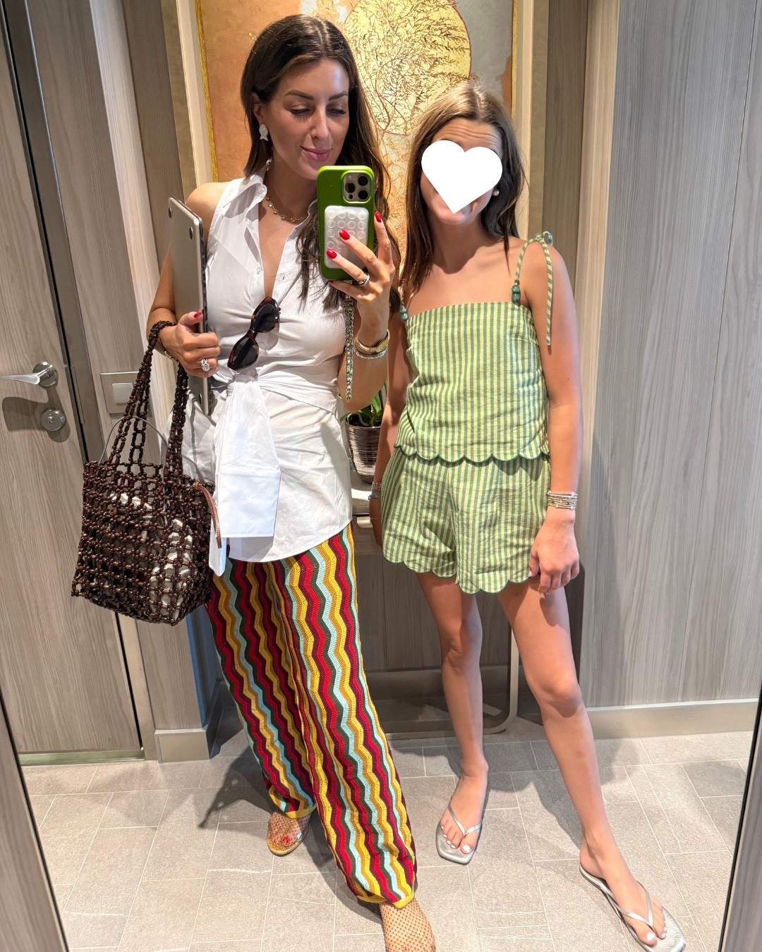 A quick mirror moment before heading out to explore Palamós. ☀️ I've linked both of our outfits—they were perfect for a warm day of wandering. My daughter's MinkPink set is from Shopbop, and one of the reasons we love shopping there is their great selection of XXS and XS pieces that fit pre-teens and teens so well.

#LTKOver40 #LTKTravel #LTKKids