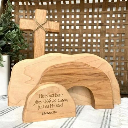 zanvin The Empty Tomb Easter Scene And Cross,Wooden Decoration At The Cross Easter Easter Clearan... | Walmart (CA)