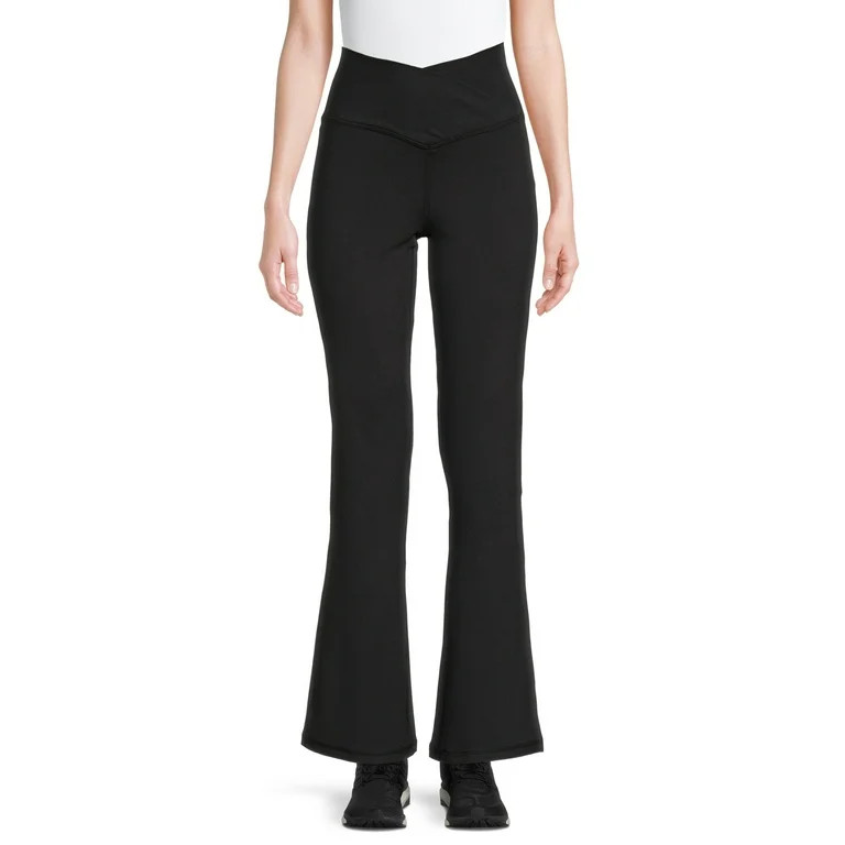 Avia Women's High Rise Crisscross Flare Leg Pants - Walmart.com | Walmart (US)