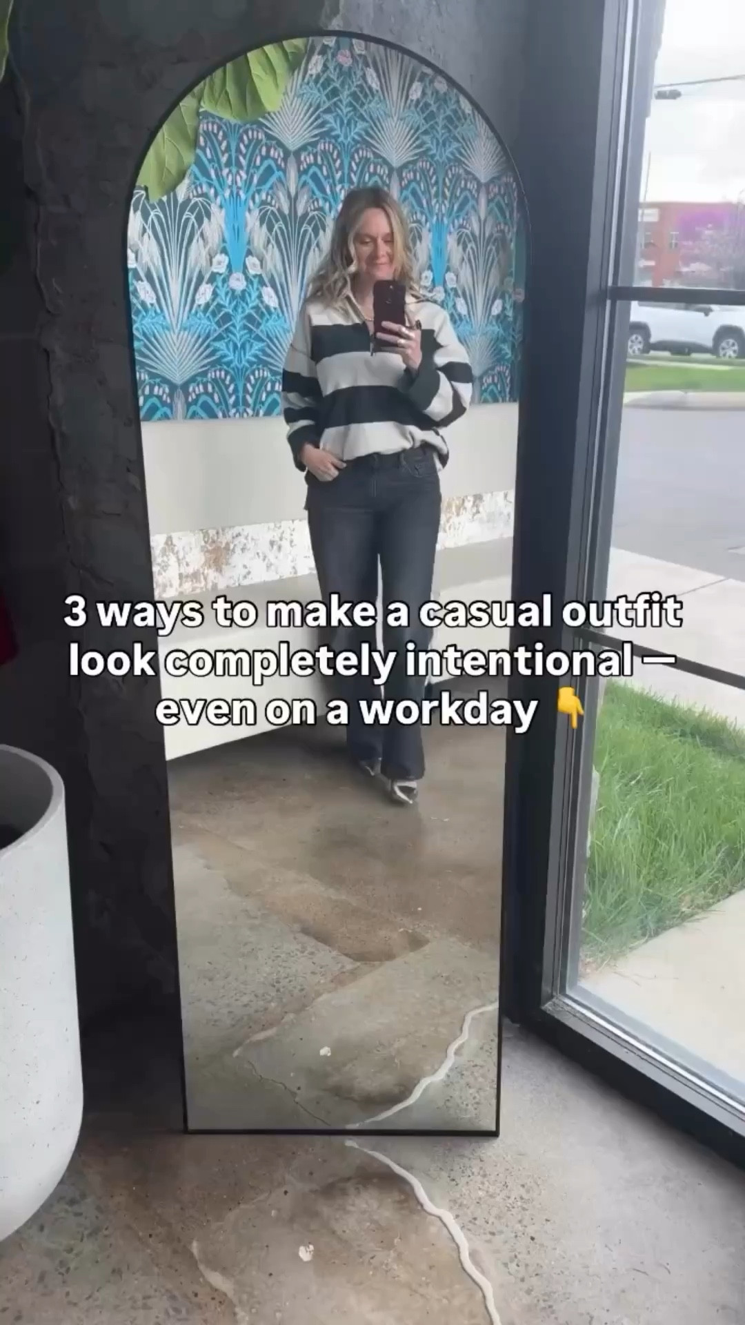 Here are 3 ways to make a casual outfit look completely intentional — even on a workday 👇

✨ Stay in your lane color-wise. - A monochromatic or tonal palette instantly makes an outfit look considered. You don’t have to think hard — just keep the colors working together and it reads as intentional every time.

✨Let one unexpected detail do the talking. - A great shoe, a bold bag, an interesting layer — pick one thing that makes people look twice. You don’t need more than that.

✨Add one piece of jewelry. - A statement necklace or a few rings signals that you got dressed with intention, even if the rest of the outfit is completely relaxed.

The best outfits aren’t complicated — they’re just thoughtful. Save this for the next time you’re staring at your closet wondering if your outfit is “enough.” 👇 Everything I’m wearing is linked below!

Comment SHOP below to receive a DM with the link to this post on our LTK ⬇ https://liketk.it/63kxe #ltkdayinmylife #ltkootd #ltkover40