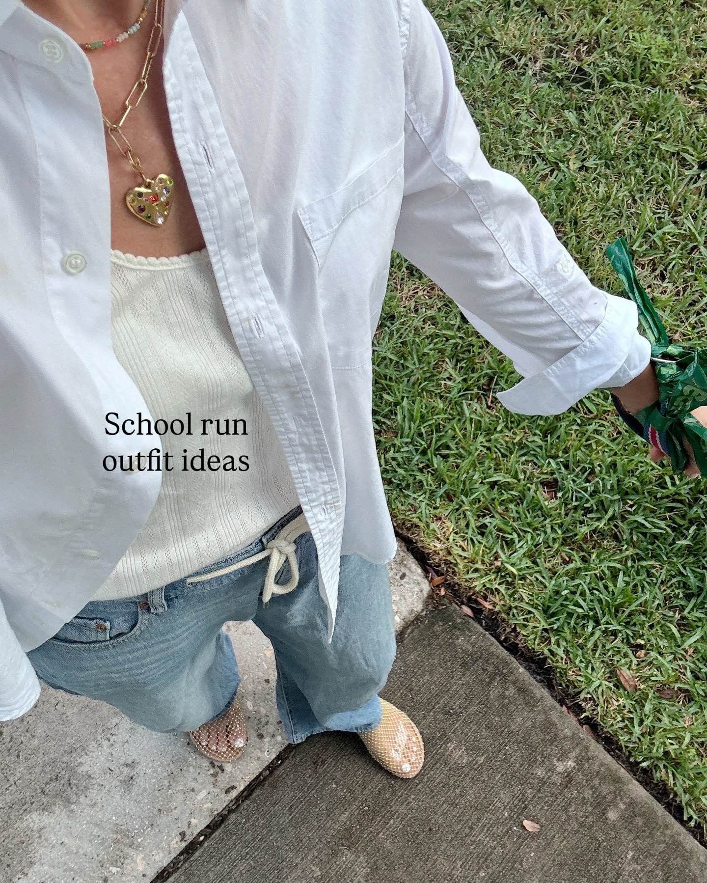 Easy school run outfit idea 
Shoes are great dupes! Run true to size and super comfie, can be worn every day. These are the beige but I also love the pink and black versions ! 

#LTKOver40 #LTKFindsUnder50 #LTKSeasonal