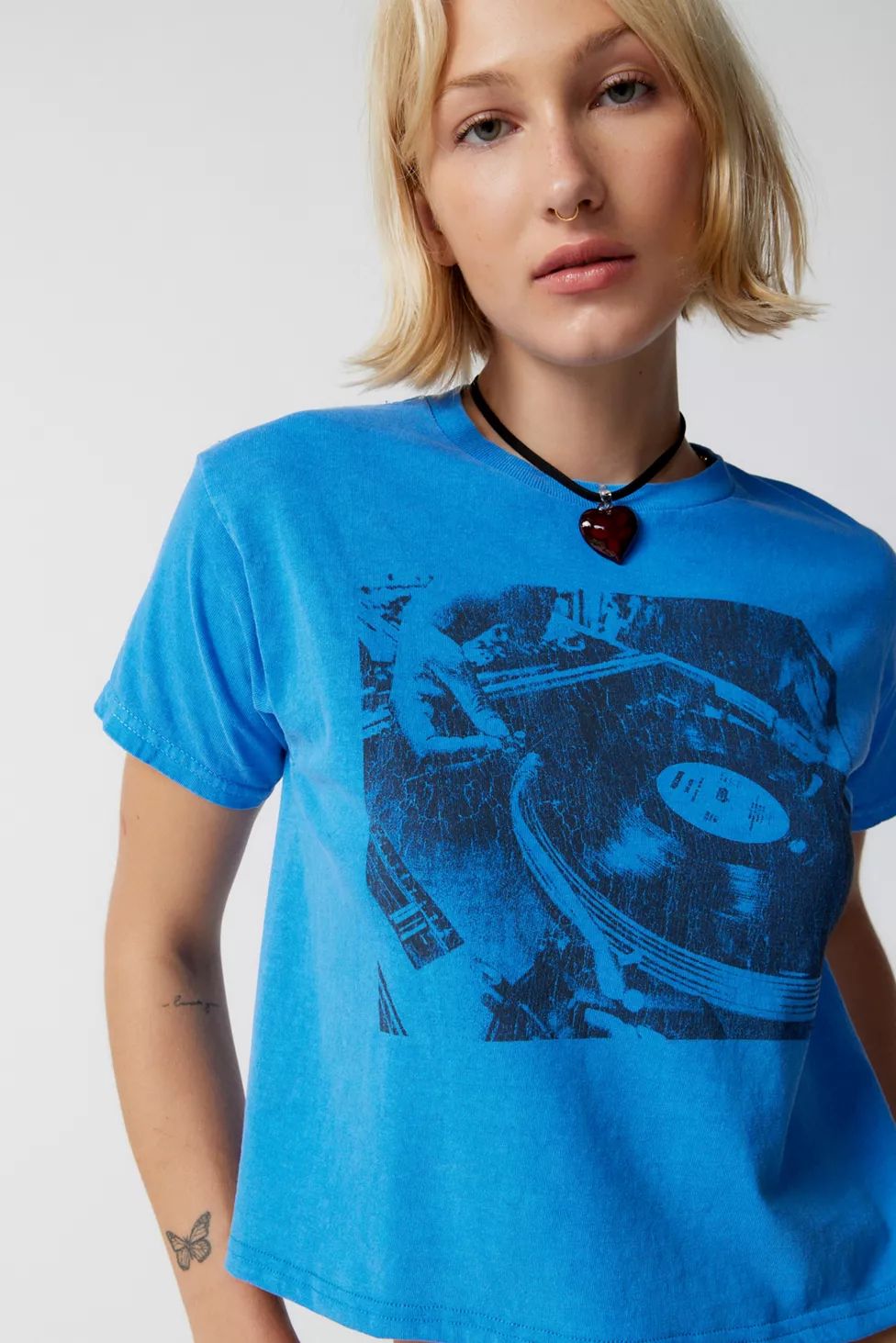 Record Player Alexa Baby Tee | Urban Outfitters (US and RoW)