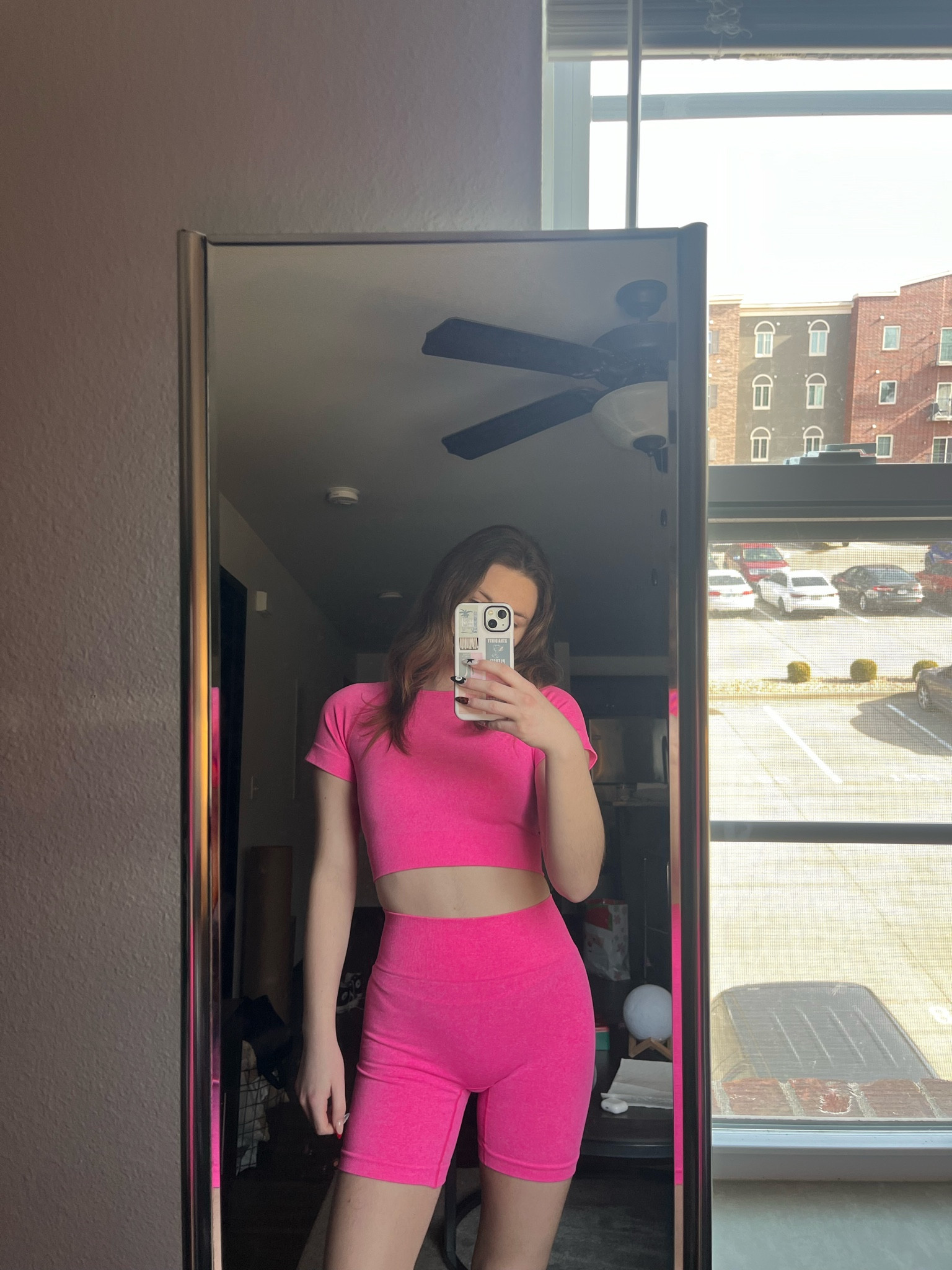 finally found a AFFORDABLE & CUTE workout set! wearing a size small! super stretchy! 