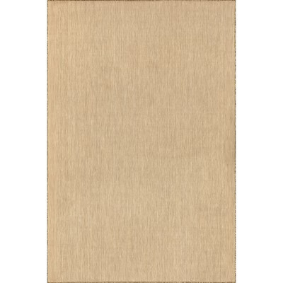 Nuloom Nakia Solid 8x10 Indoor/Outdoor Area Rug for Living Room Patio Deck Front Porch Kitchen, Brown/Ivory | Target