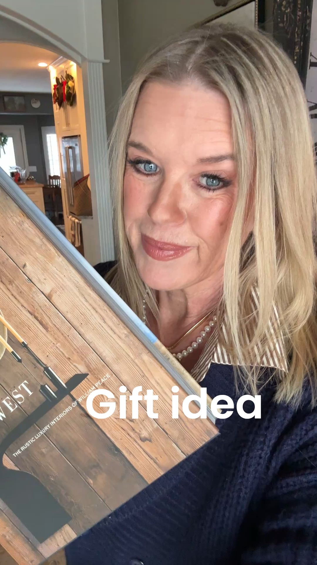 Gift idea for your lover of 
Interior design, mountain homes, ranch, cabin even Ralph Lauren lovers…

A piece of the west”” is beautiful interiors, a book full of style inspo that will have you wanting to grab a coffee and sit by the fire and absorb all the beauty! 

Grab a copy today 

Sweater is a double breast knit with bell sleeves, comes in several colors and fits tts 

Stopped button up in tan and cream with large cuff sleeve is also an Amazon find and fits tts comes in other colors ways

Jeans are either and wisdom itty bitty bootie with a baby flare, flattering has a tummy control and fit tts  I am in the 4

White leather loafers quince 
And so comfortable and fit tts 

Necklace is old Allie & Bess 
Gold bow and gold chain 

Real pearls 

Earrings are lisi lurch gold and Pearl 

Bracelets a pearls by Sheri made in Jackson whole and not linkable but you can purchase online 





#LTKGiftGuide #LTKFindsUnder100 #LTKHome