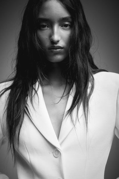 Twill blazer - White - Ladies | H&M GB | H&M (UK, MY, IN, SG, PH, TW, HK)