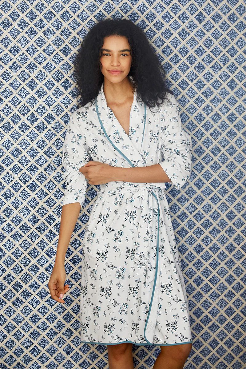 Pima Robe in Fleur | LAKE Pajamas
