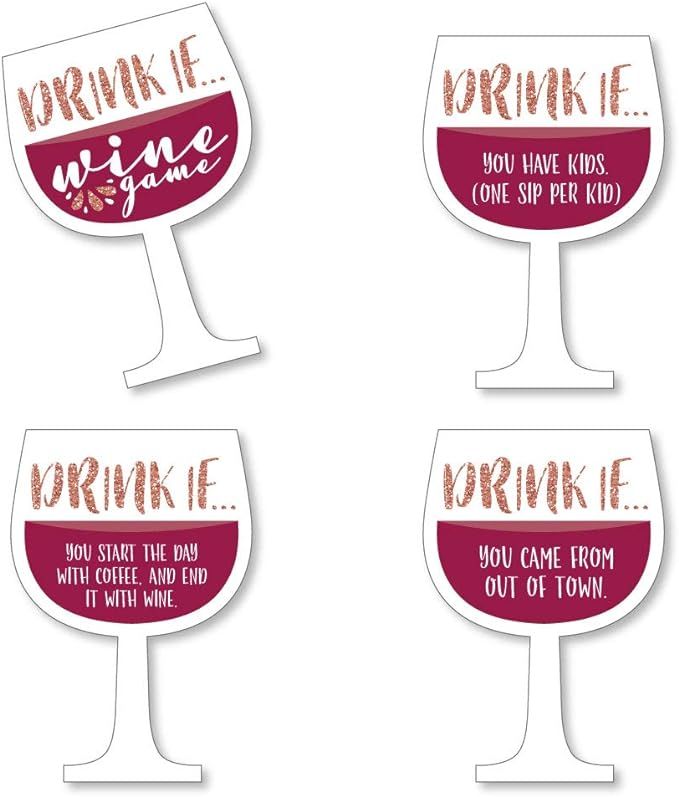 Drink If Game - But First, Wine - Wine Tasting Party Game - 24 Count | Amazon (US)