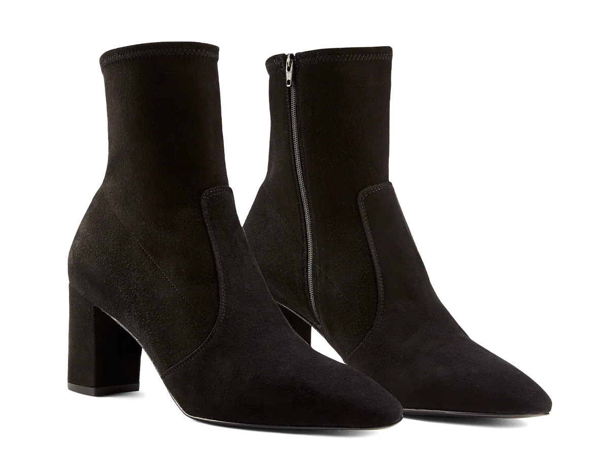 INEZ: Paz 70 Stretch: Black Suede | Inez 