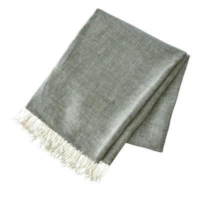 Lena Linen Throw Emdee Color: Gray | Wayfair North America