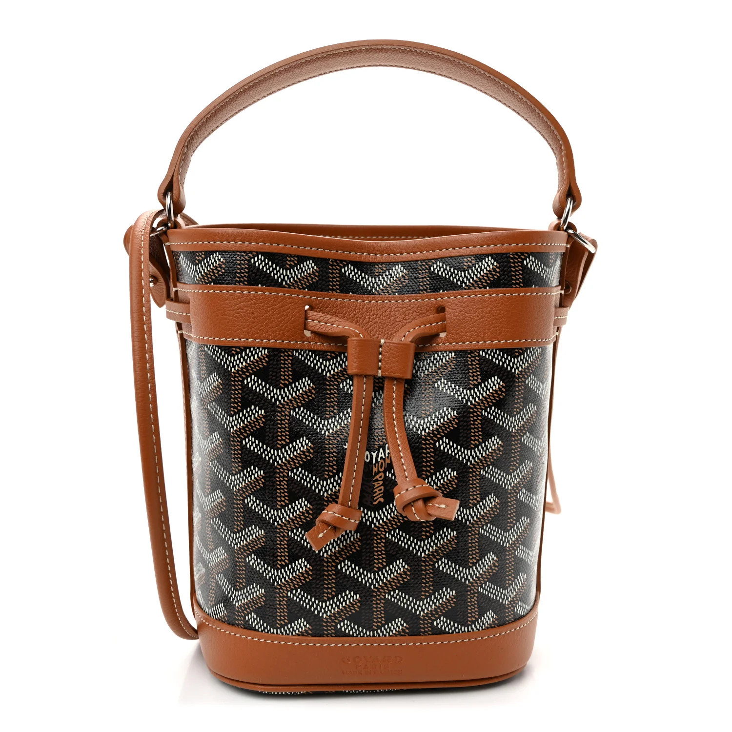 Goyard Goyardine Petit Flot Mini Bucket Bag Black Gold 1938704 | FASHIONPHILE (US)