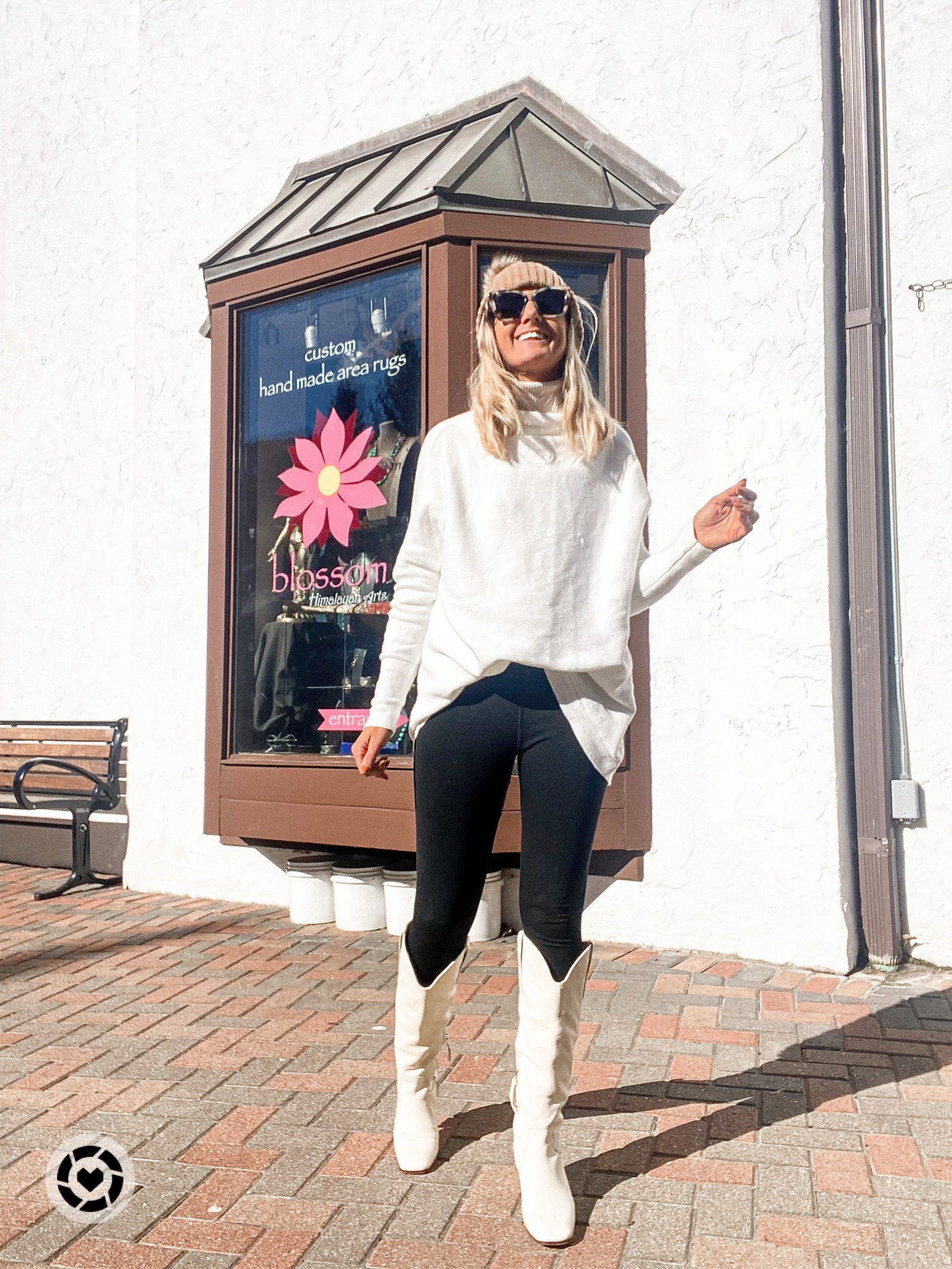 Oversize white sweater from Amazon
Black tights
White western boots


#LTKHoliday #LTKSeasonal #LTKCyberweek