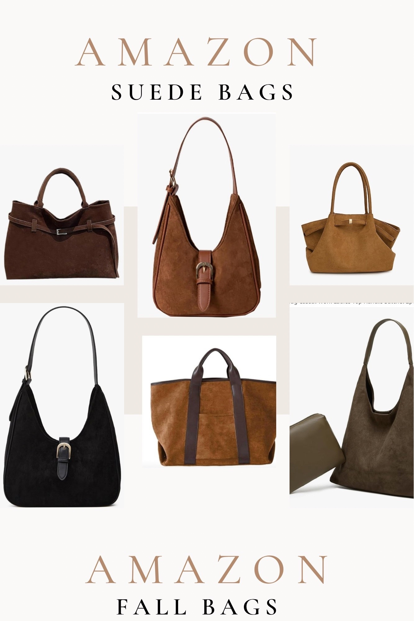 My current suede Amazon bags under $50 

#LTKSeasonal #LTKSaleAlert #LTKItBag