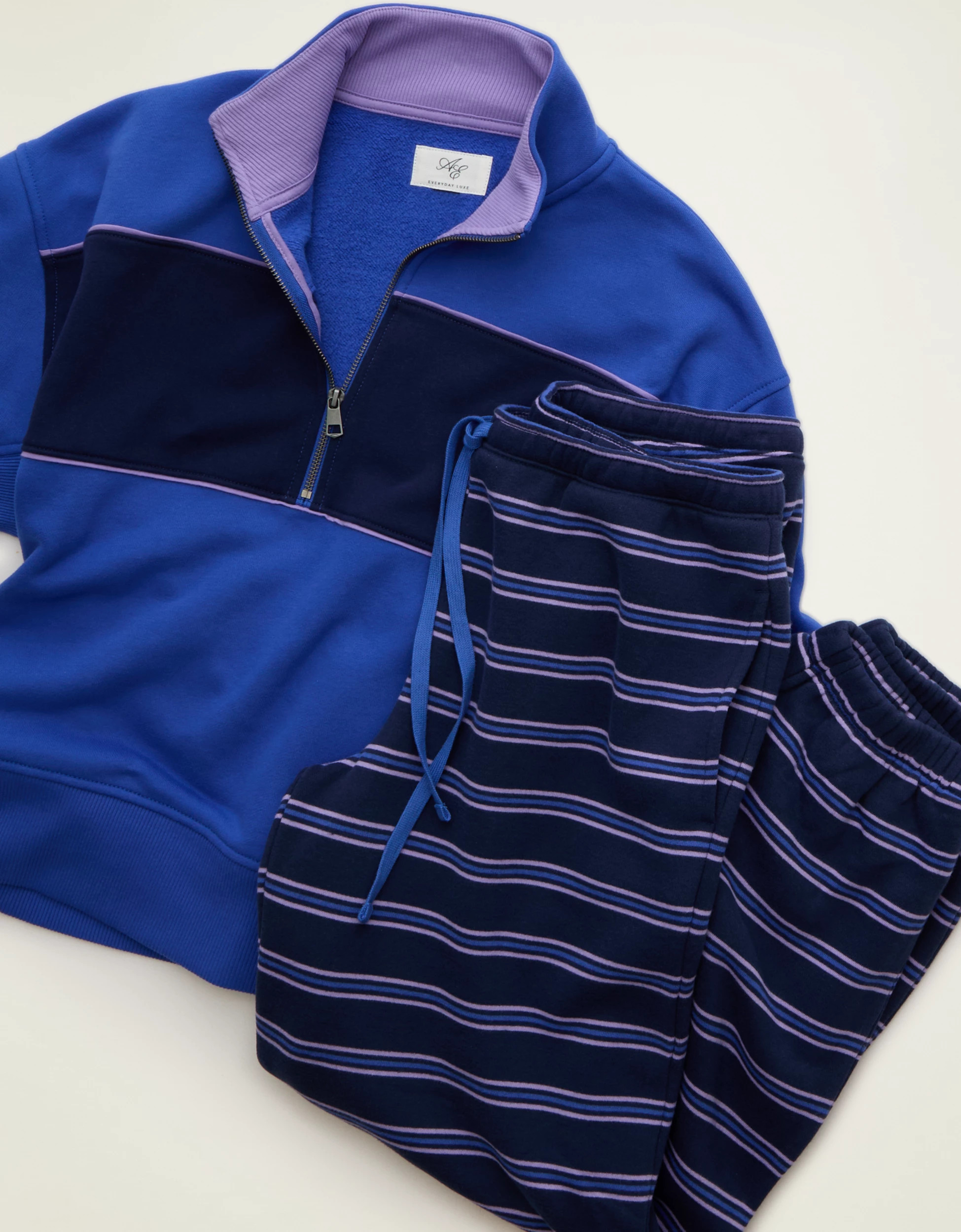 AE Everyday Luxe Quarter-Zip Sweatshirt | American Eagle Outfitters (US & CA)