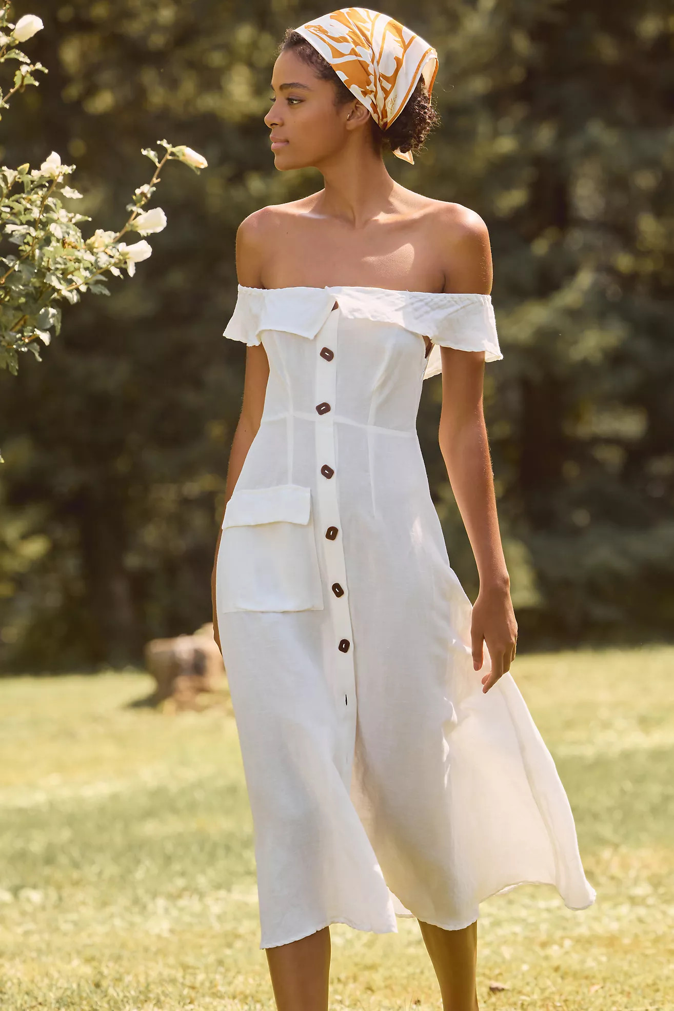 By Anthropologie Off-The-Shoulder Shirt Dress | Anthropologie (US)