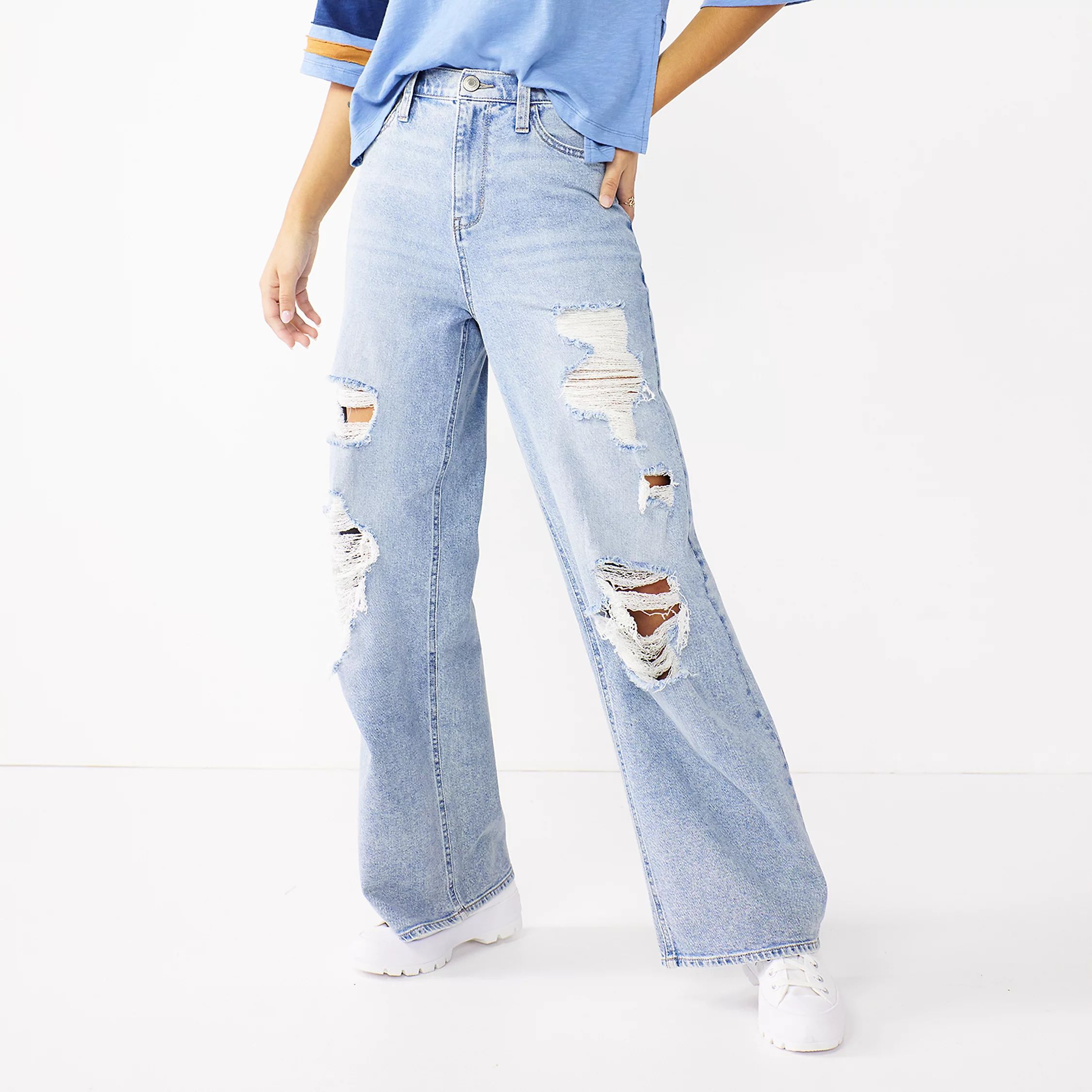 Juniors' SO® '90s Wide Leg Jeans | Kohl's