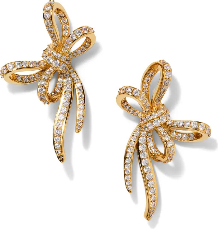 Nadri Le Bisou Pavé Bow Earrings | Nordstrom | Nordstrom