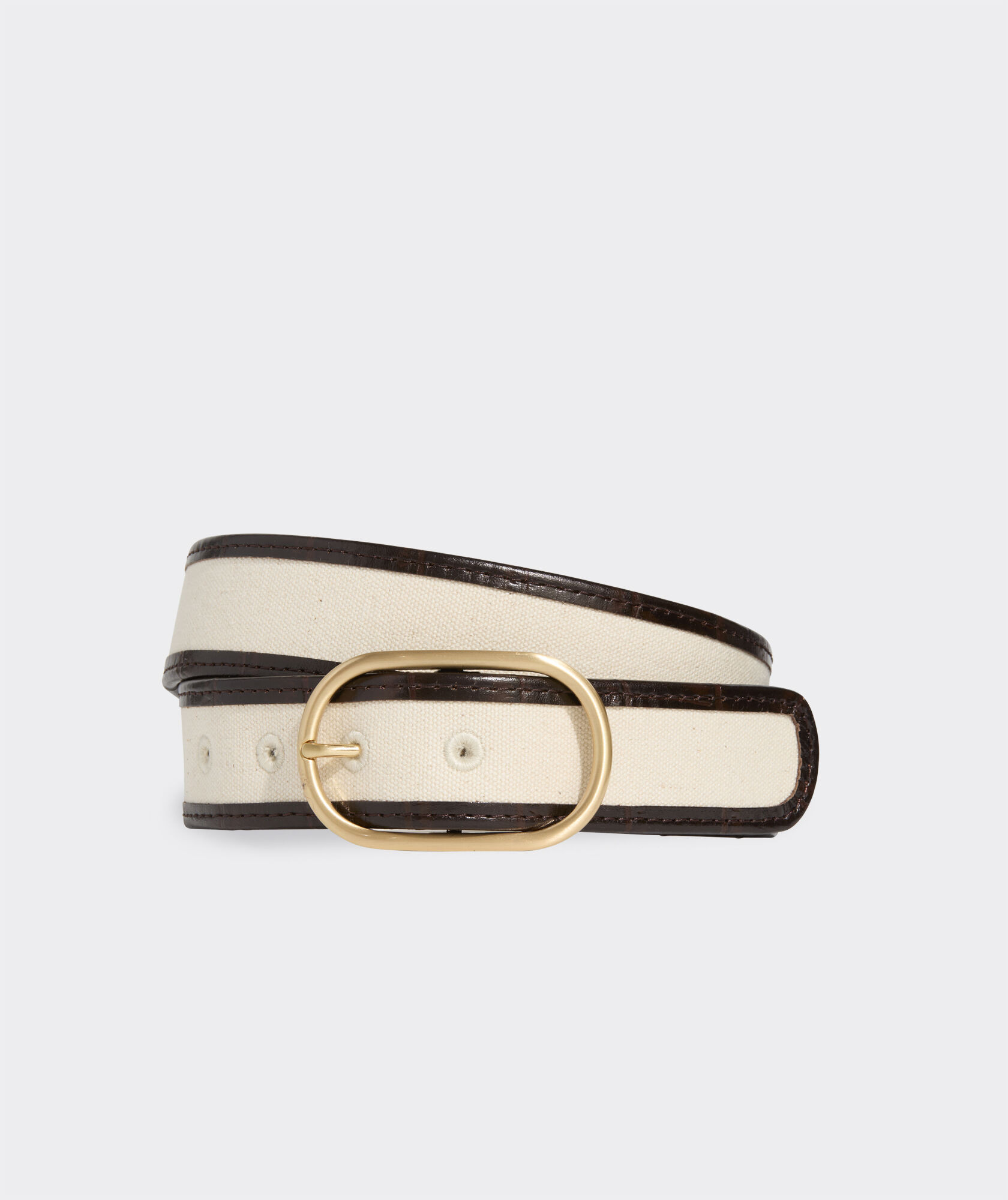 Leather Trim Canvas Belt | vineyard vines