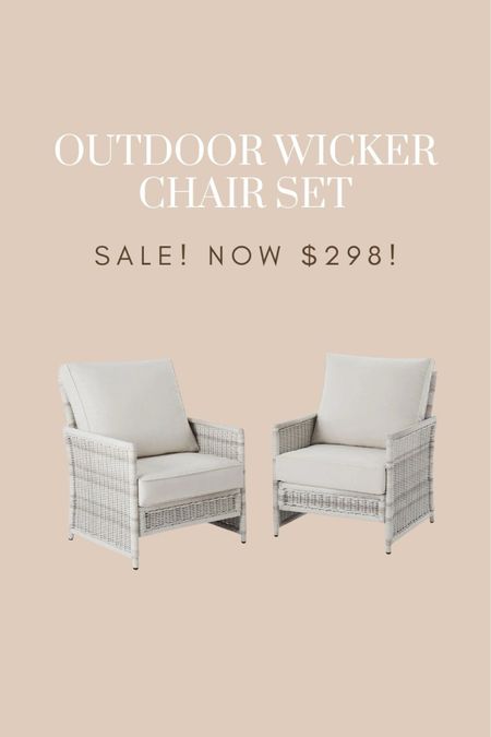 Almost $100 off this pretty outdoor wicker chair set from @walmart! 

#LTKSaleAlert #LTKHome #LTKSeasonal