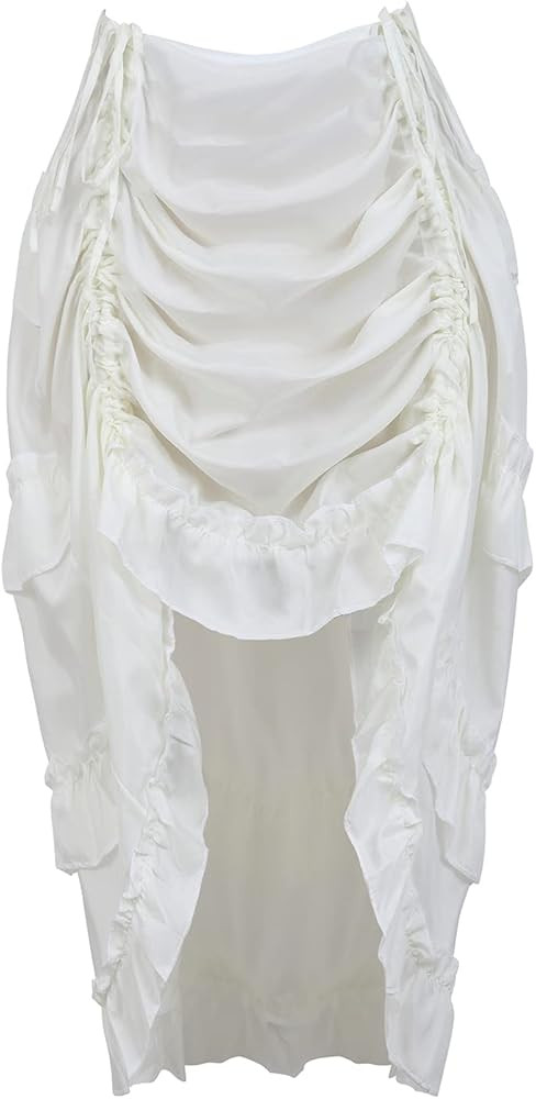 Zhitunemi Women's Steampunk Skirt Ruffle High Low Outfits Gothic Plus Size Pirate Dressing | Amazon (US)