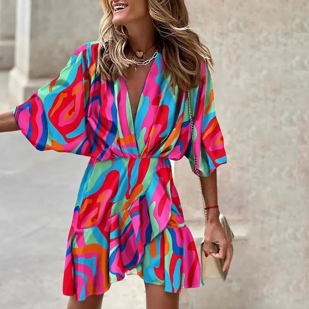 Guzom Dresses for Women 2023- Elegant Spring and Summer Holiday New Years Long Sleeve Mini Dresse... | Walmart (US)