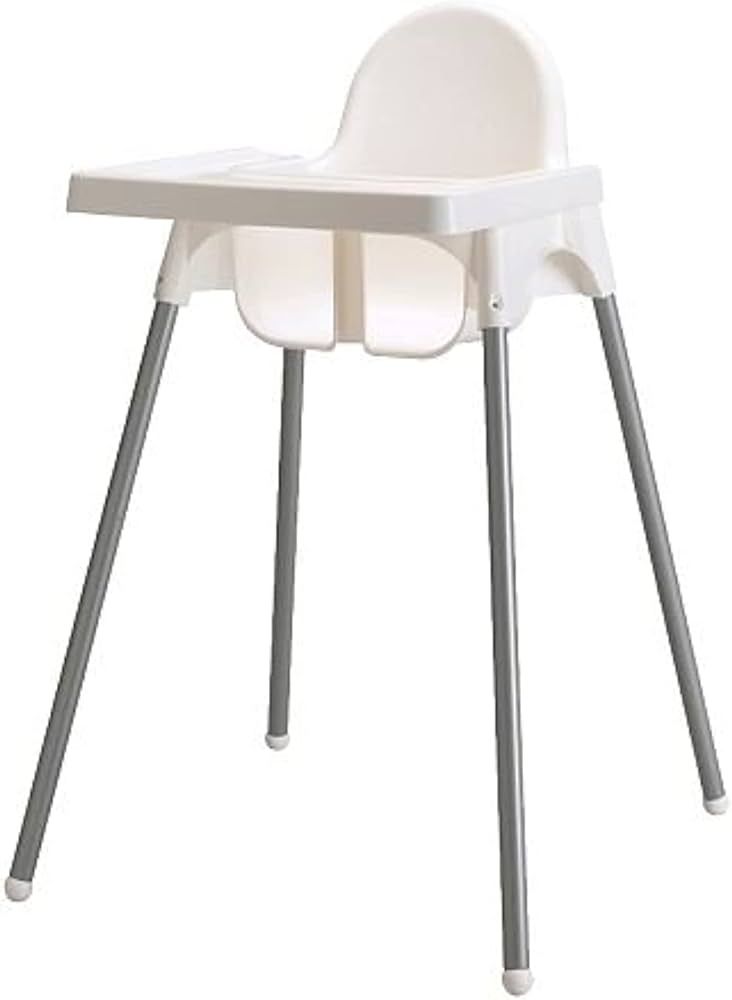 IKEA ANTILOOP Highchair with Safety Belt, White, Silver Color and ANTILOOP Highchair White | Amazon (US)