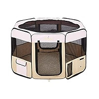 Zampa Portable Foldable Pet playpen Exercise Pen Kennel + Carrying Case for Larges Dogs Small Puppie | Amazon (US)