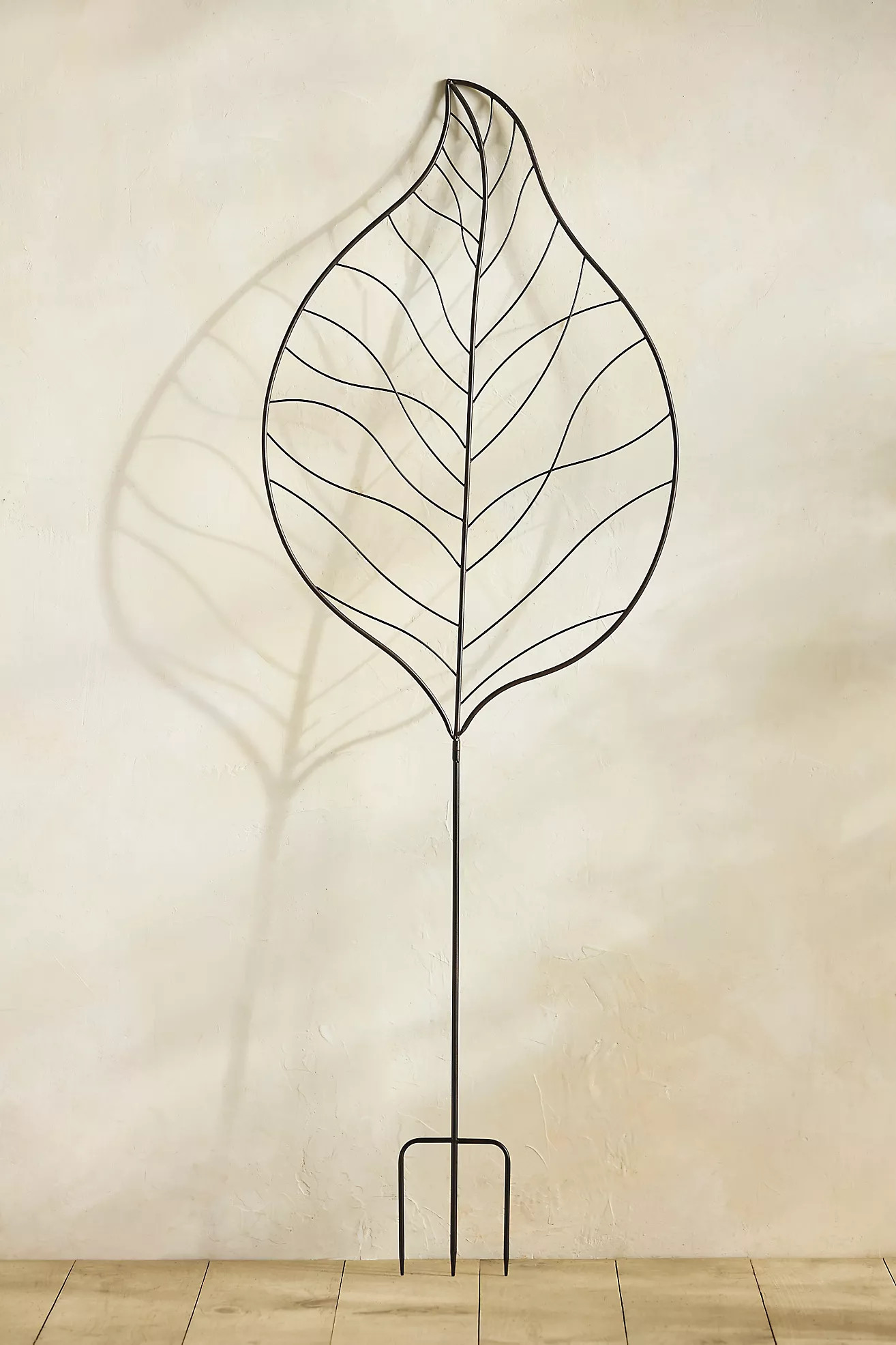 Iron Leaf Trellis Stake, Round | Anthropologie (US)