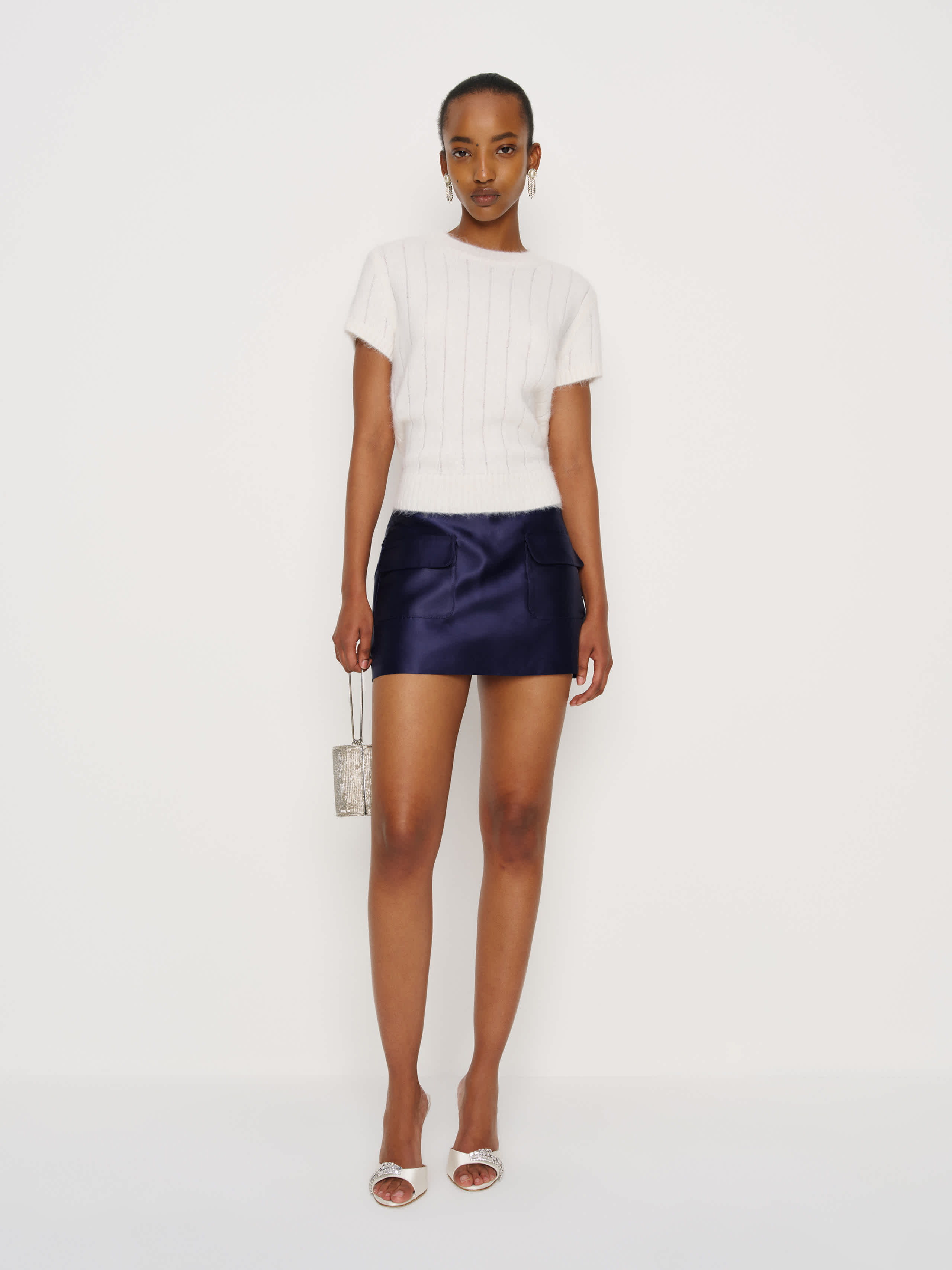 Reformation Calloway Low Rise Skort Blue 10 | Reformation (Global)