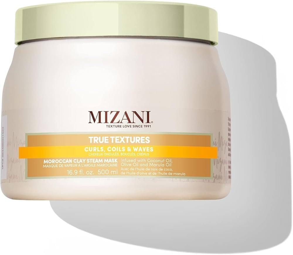 Mizani True Textures Moroccan Clay Steam Mask | Deeply Conditions & Nourishes | with Coconut Oil | for Curly Hair | 16.9 Fl Oz | Amazon (US)