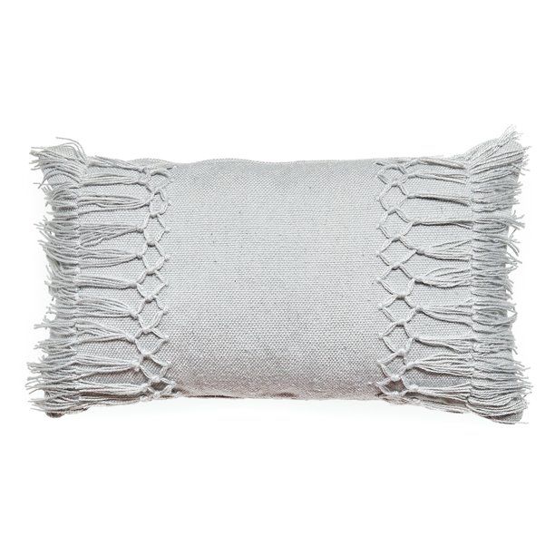 MoDRN 14in. x 24in. Textured Lumbar Outdoor Throw Pillow - Grey | Walmart (US)