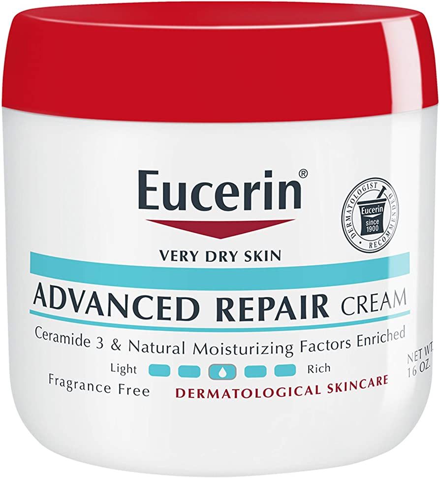 Eucerin Advanced Repair Body Cream, Fragrance Free Body Cream for Dry Skin, 16 Oz Jar | Amazon (US)