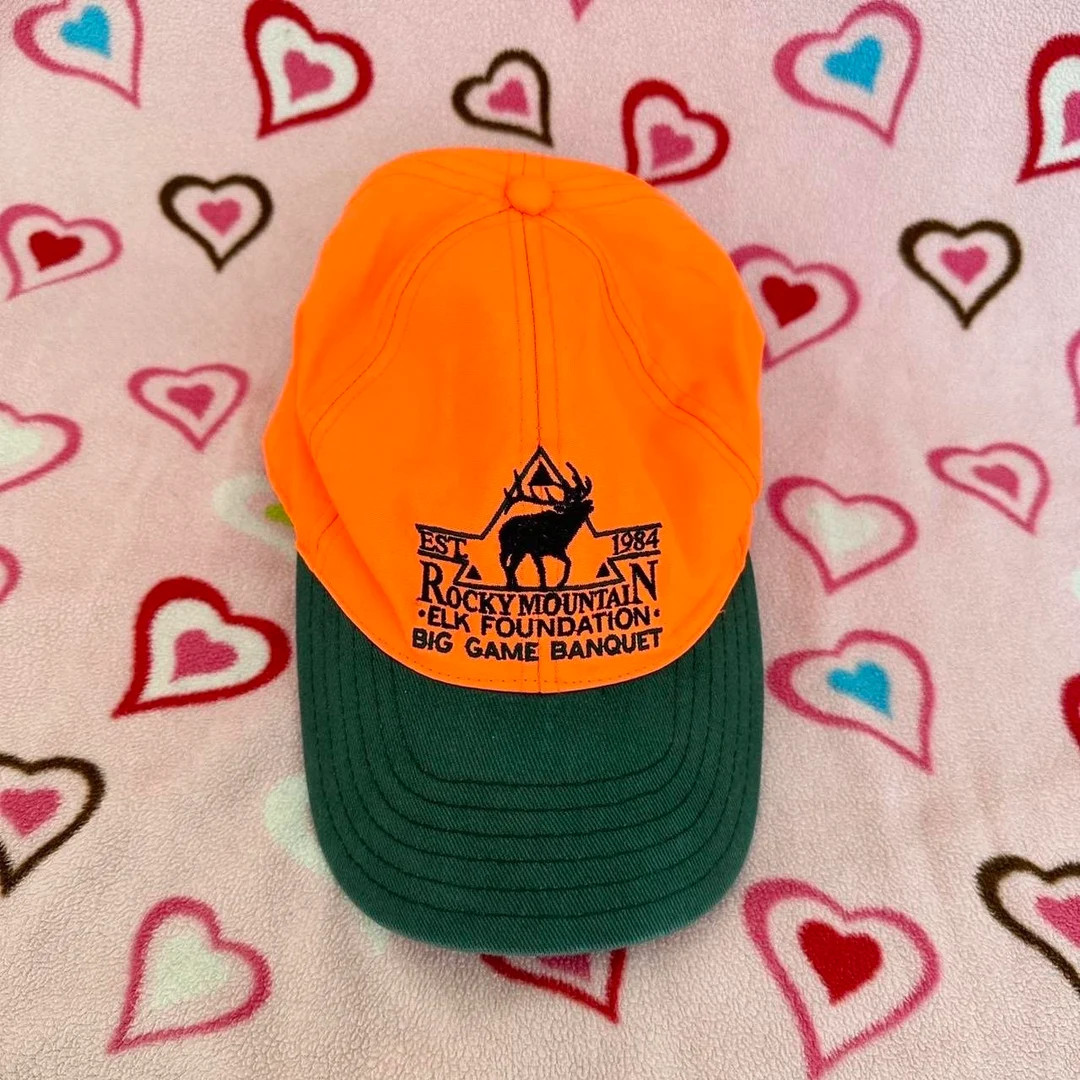 Vintage Neon Orange Rocky Mountain Elk Foundation Embroidered Baseball Dad Hat - Etsy | Etsy (US)