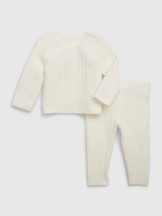 Baby CashSoft Cable-Knit Sweater Set | Gap (US)