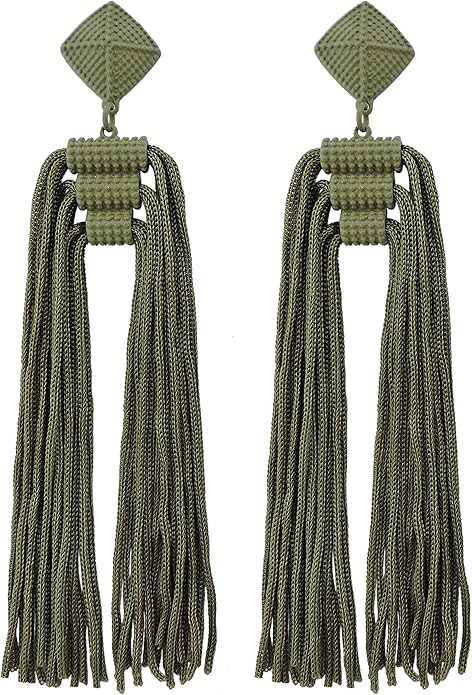Coiris Statement Thread Tassels Dangle Drop Earrings for Women | Amazon (US)
