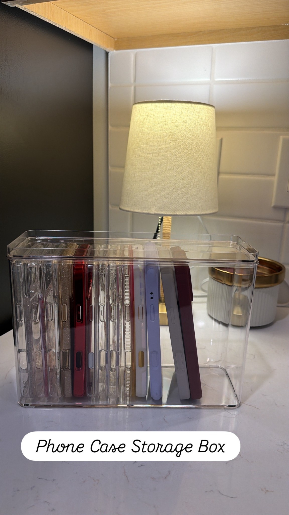 If you have too many phone cases like I do… this helps 😂 A simple way to organize phone cases, this clear storage box keeps them all in one place and easy to grab. 📱

#LTKdayinmylife #LTKHome #LTKstorytime