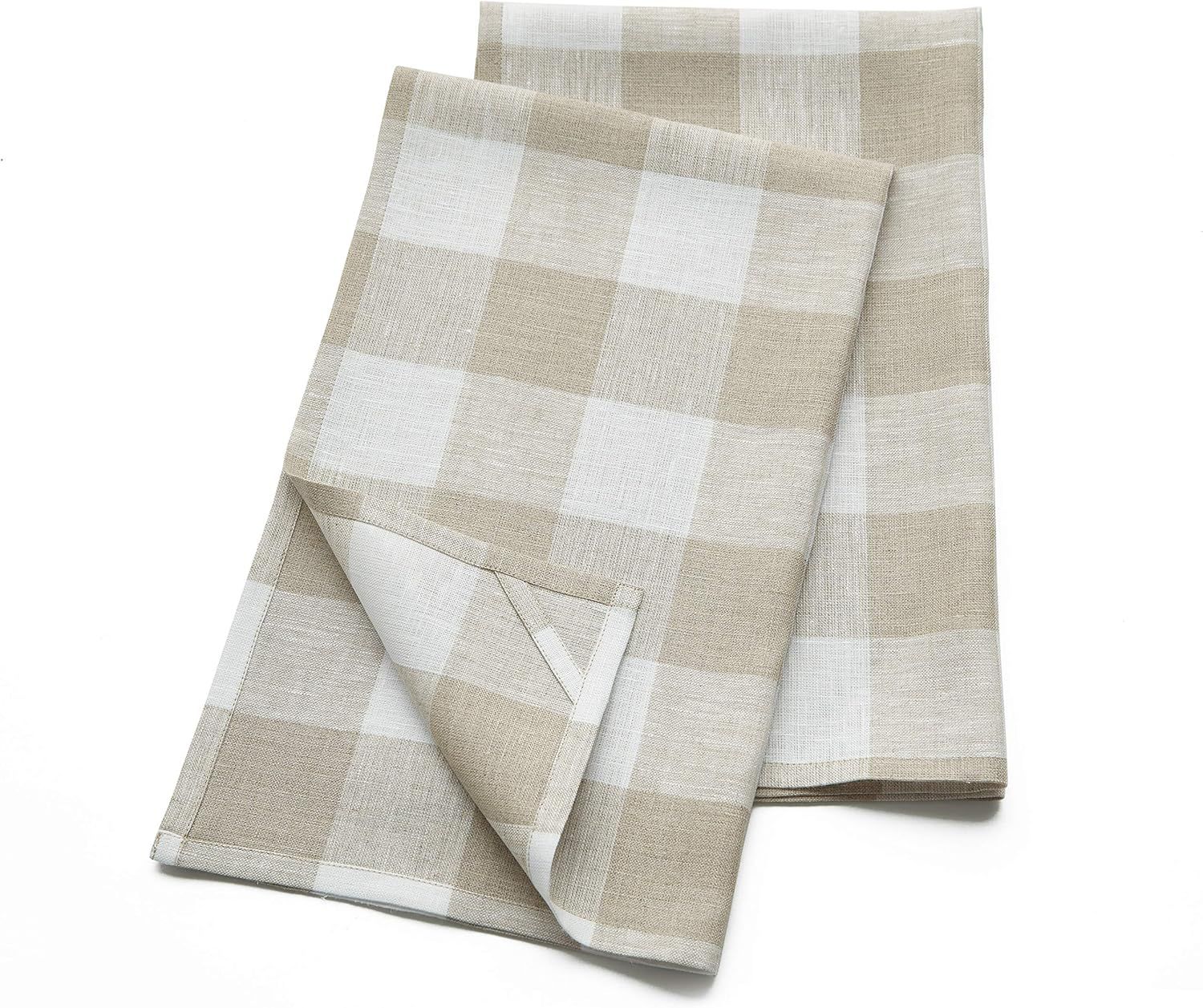 Solino Home Buffalo Check Kitchen Towels - 100% Pure Linen 16.5 x 26.5 Inch Set of 2 Kitchen / Te... | Amazon (US)