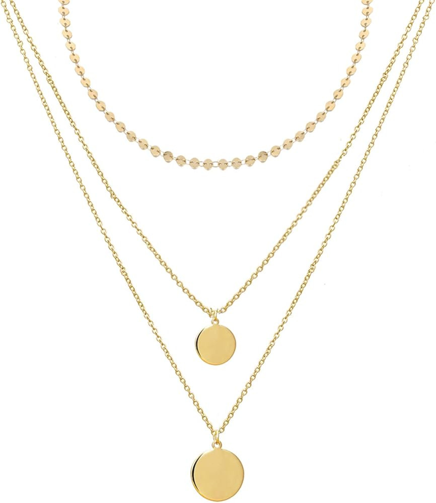 choice of all 3 Layered Necklaces for Women, Dainty 14K Gold Plated Layering Choker Necklace Handmad | Amazon (CA)