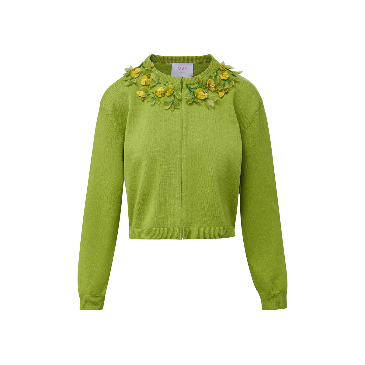 Bailey Knit Jacket With Jardin Embellishment | Over The Moon