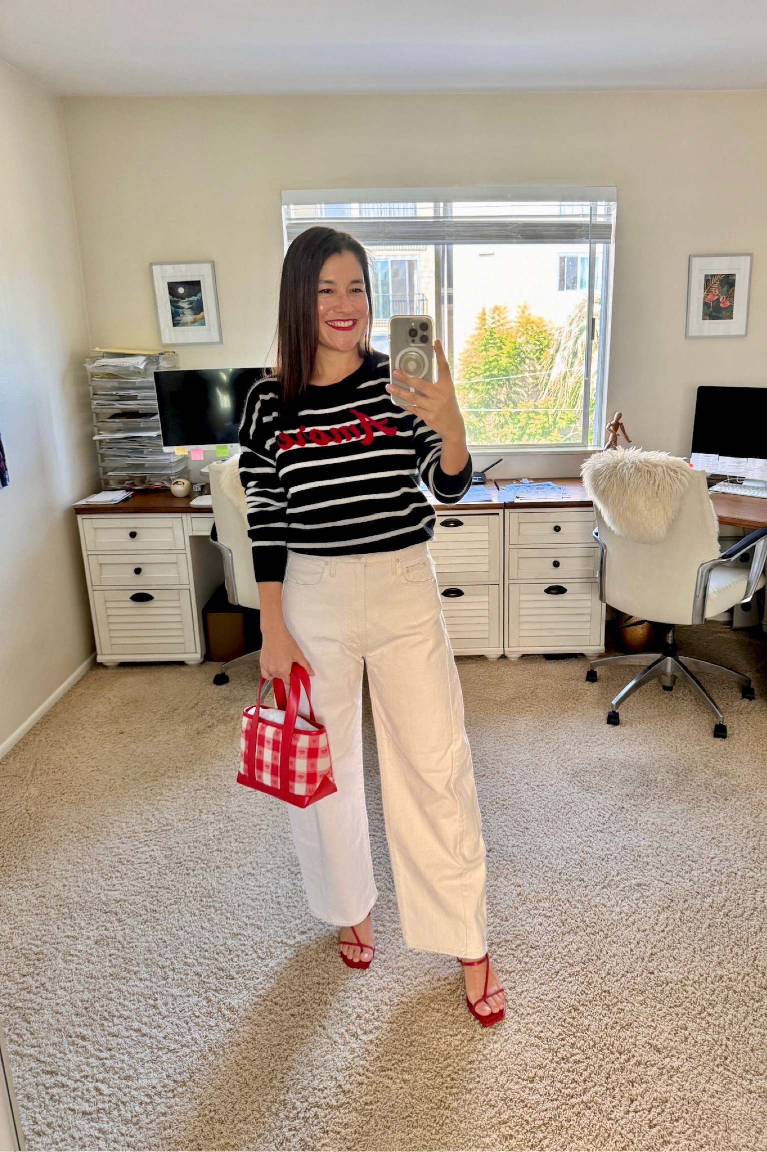 Cashmere sweater for fall! Paired with a red bag and shoes to bring out the red in “Amore” @Bloomingdale’s #Bloomingdale’s #ad

#LTKStyleTip #LTKSeasonal #LTKSaleAlert