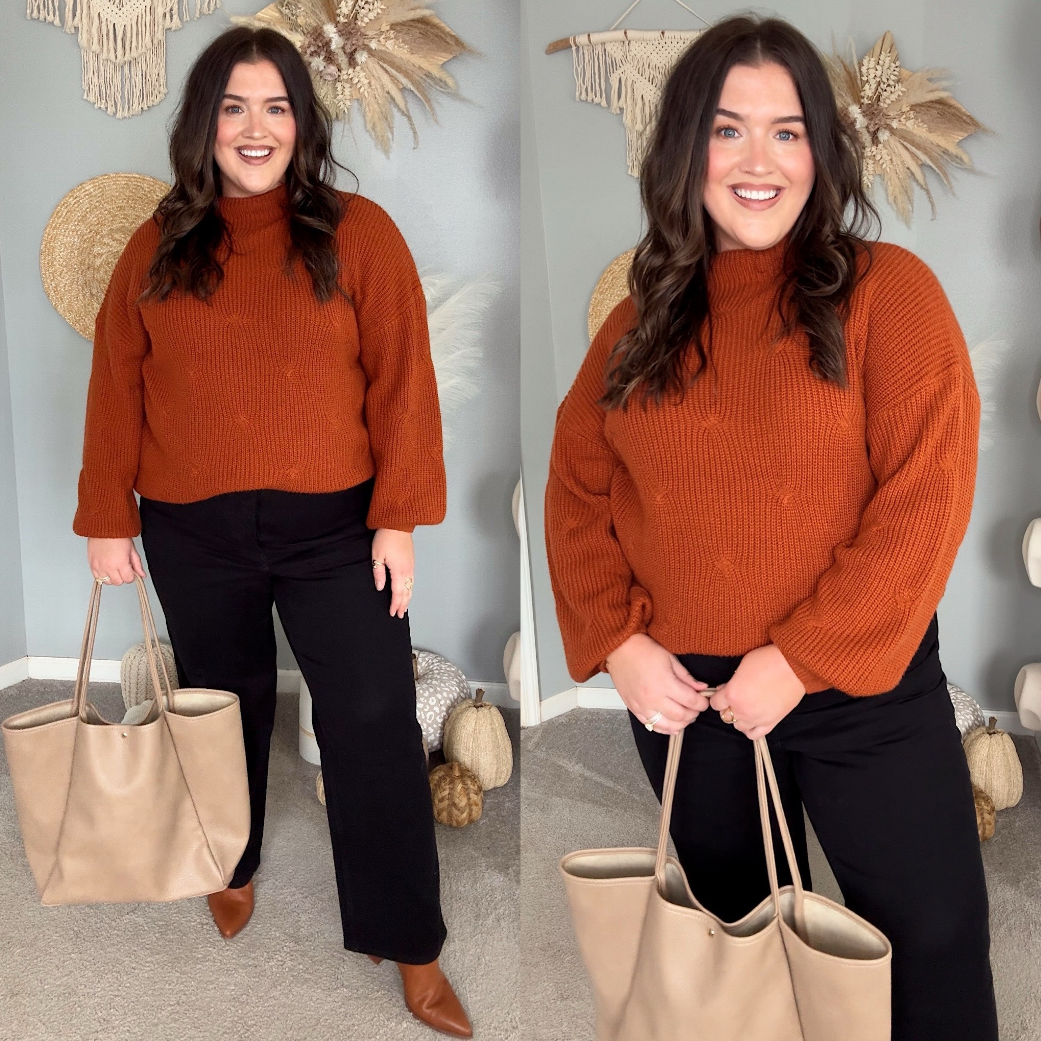 Styling Amazon sweaters for Fall 🍂 Size XL. Jeans size 18. Cozy casual everyday style. Pumpkin patch + Thanksgiving outfit inspo 🥧 

#LTKPlusSize #LTKHalloween #LTKStyleTip