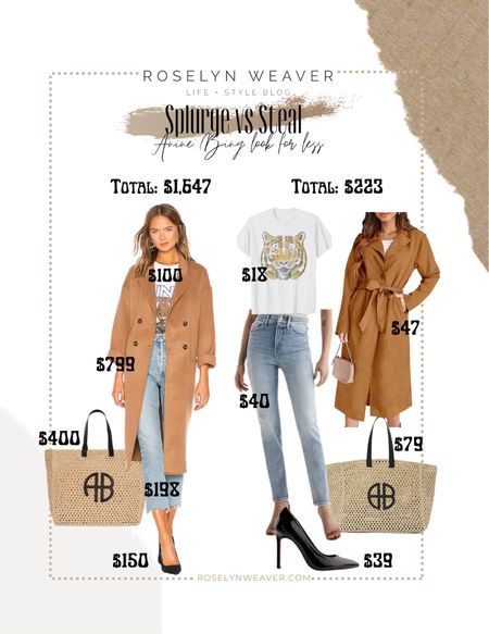 Splurge vs save - Anine Bing look for less

#LTKstyletip #LTKfindsunder50 #LTKfindsunder100